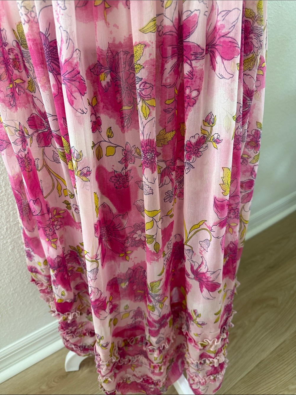 Pink Floral Ruffle Sundress - Picture 7 of 10